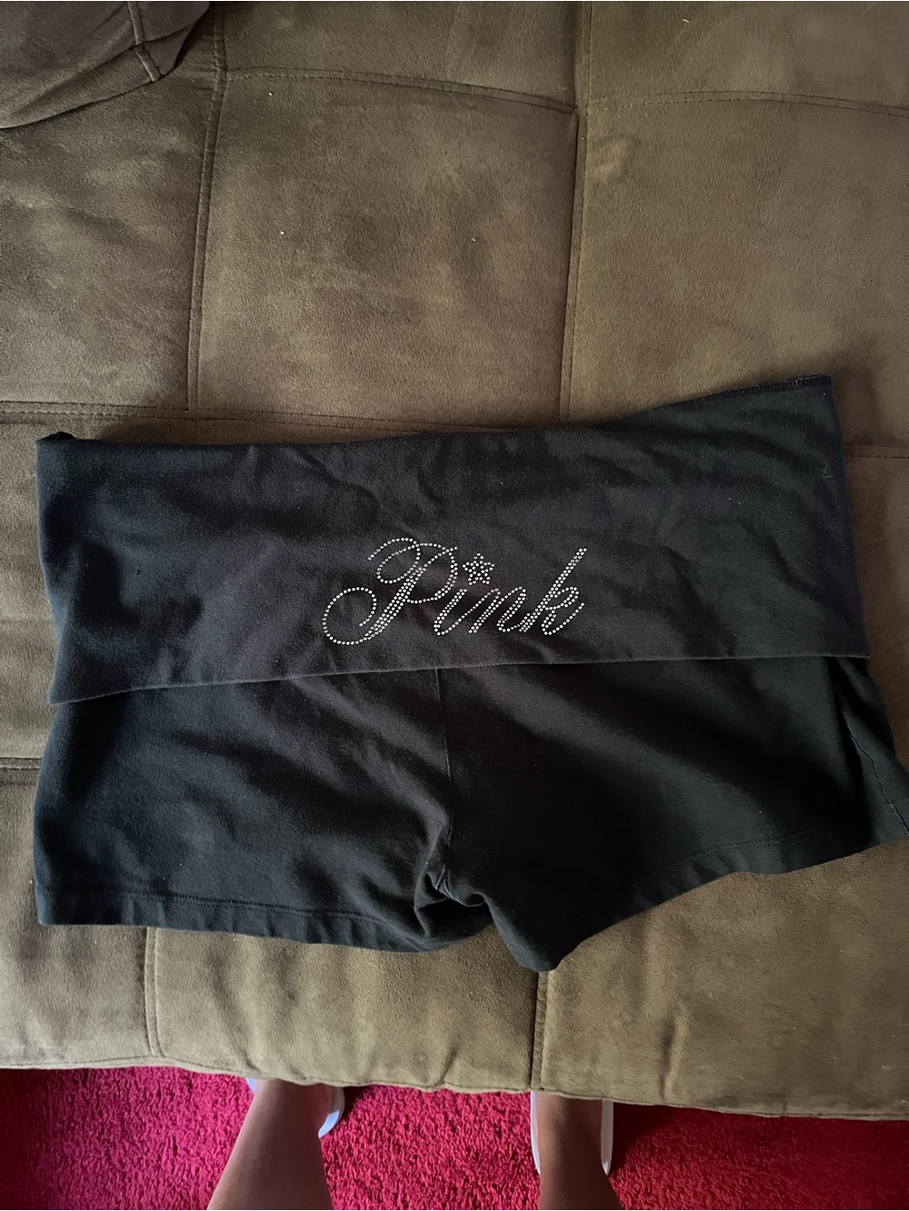 Victoria’s Secret Rhinestone Foldover Shorts Size Large